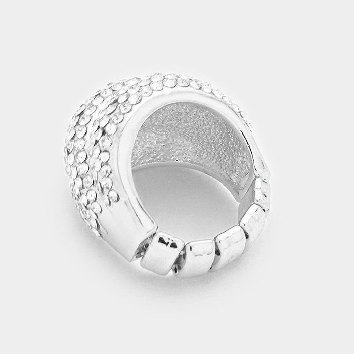 iLLASPARKZ Crystal pave stretch ring