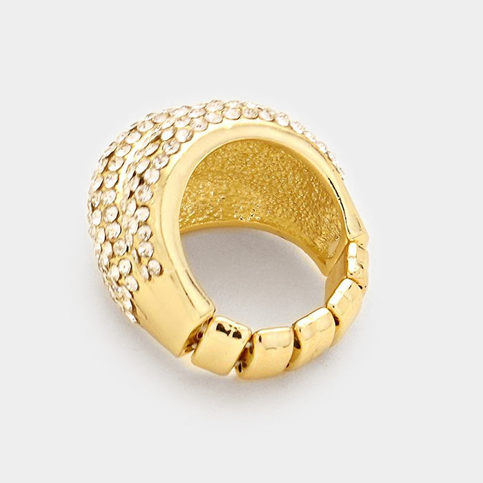 iLLASPARKZ Crystal pave stretch ring