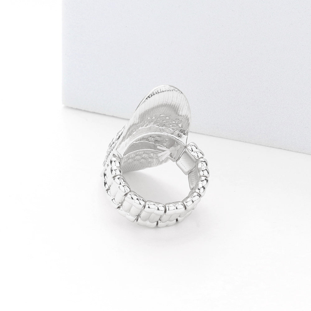 iLLASPARKZ Rhinestone Embellished Oval Stretch Ring