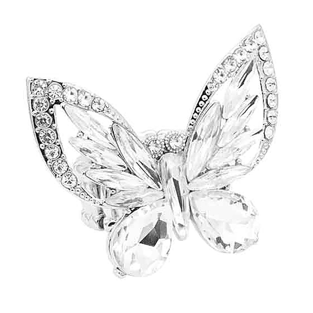 iLLASPARKZ Multi Stone Embellished Butterfly Stretch Ring