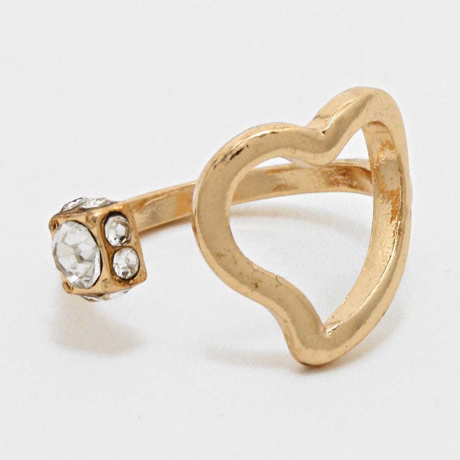 iLLASPARKZ Studded Heart Midi Ring