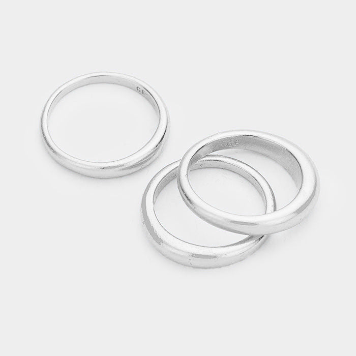 iLLASPARKZ Secret Box _ 3PCS Silver Filled Simple Ring Set