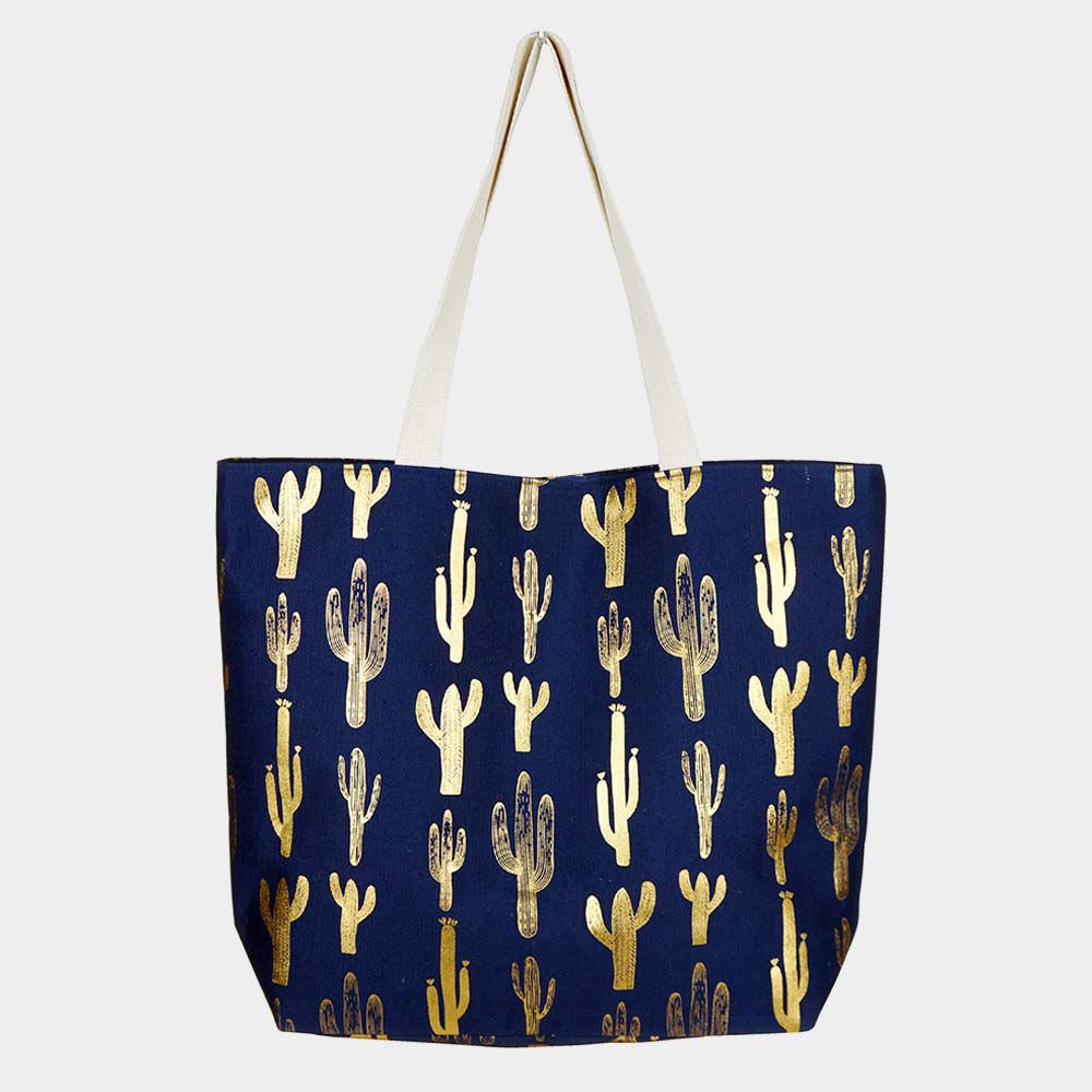 iLLASPARKZ Cactus Foil Beach Bag