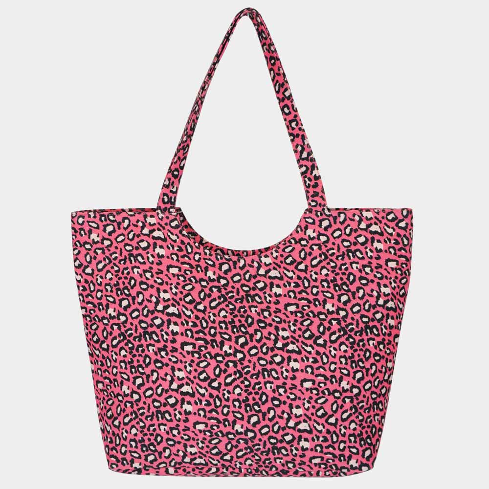 iLLASPARKZ Leopard Print Jute Tote Bag