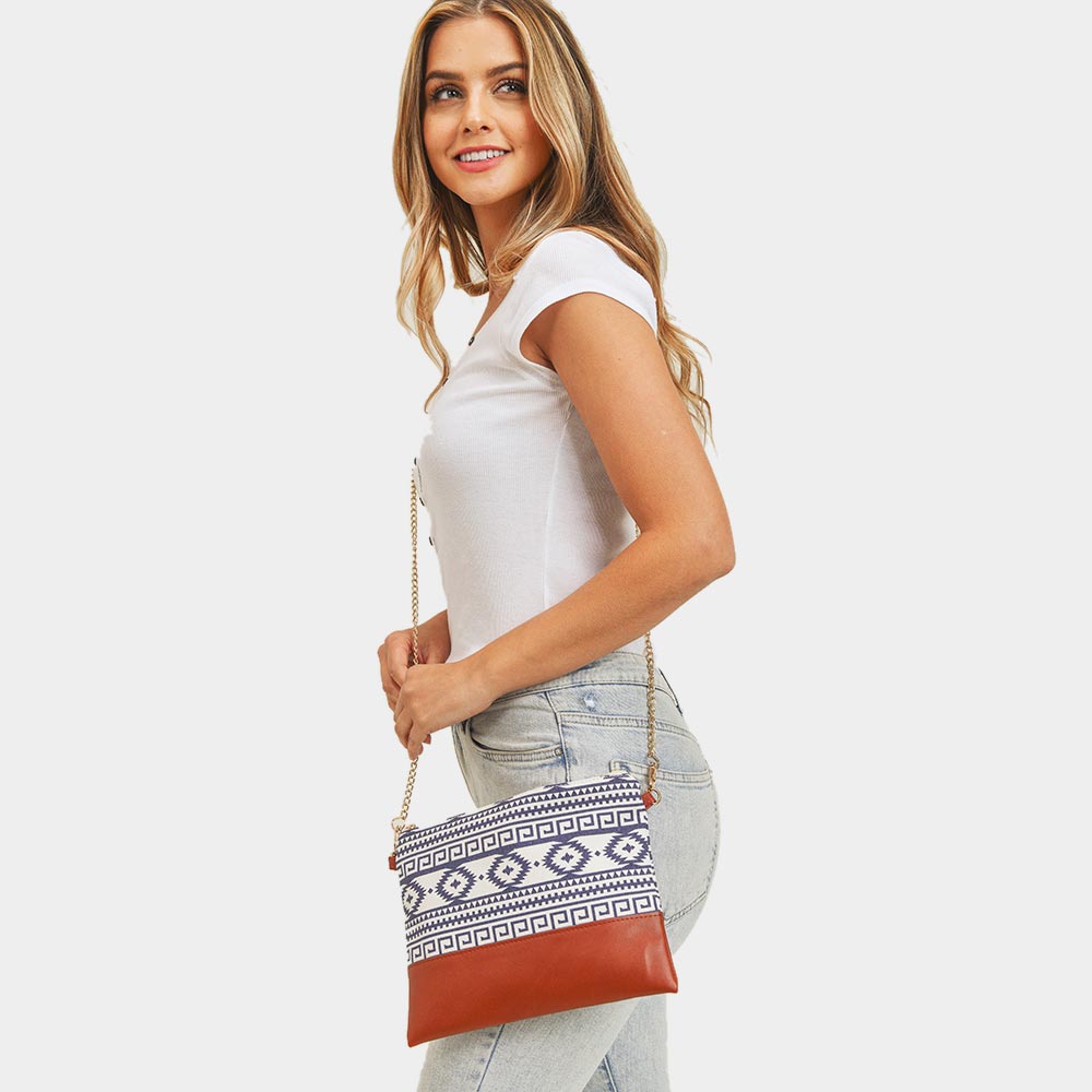 iLLASPARKZ Aztec Patterned Wristlet Clutch / Crossbody Bag