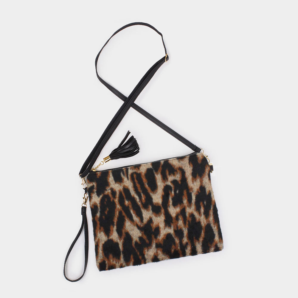 iLLASPARKZ Leopard Patterned Crossbody / Clutch Bag