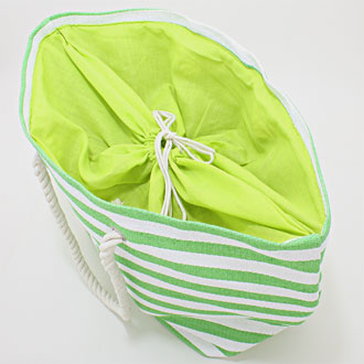 iLLASPARKZ Eco-Friendly Striped Paper Beach Bag