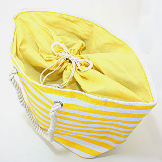 iLLASPARKZ Eco-Friendly Striped Paper Beach Bag