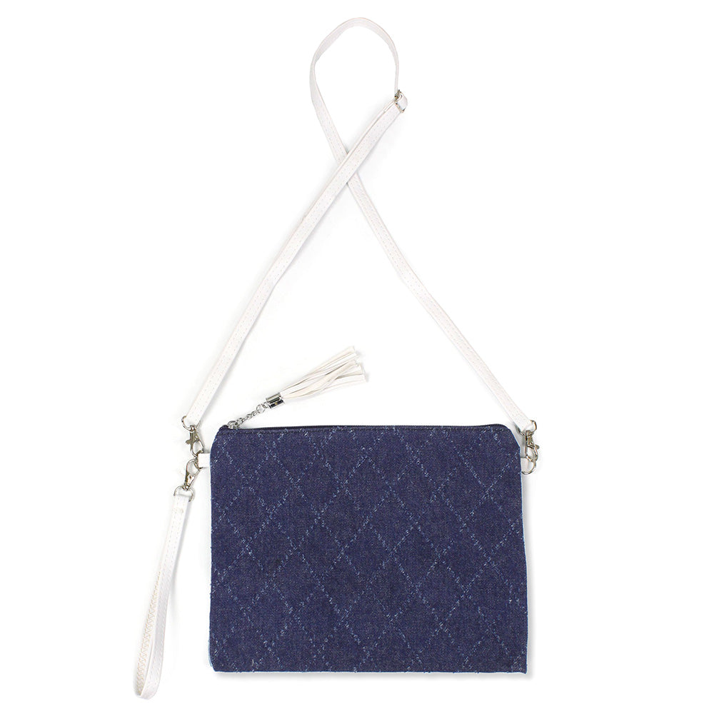 iLLASPARKZ Denim Wristlet Clutch / Crossbody Bag