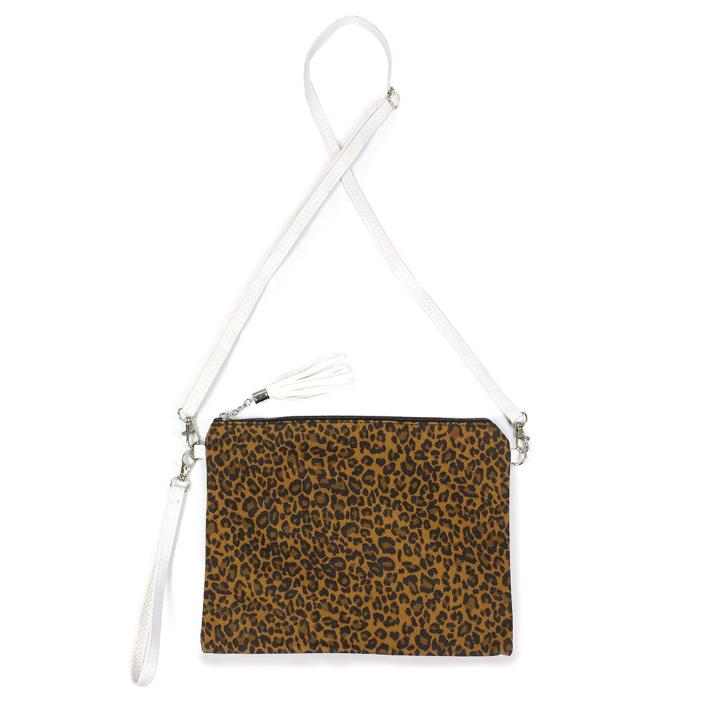 iLLASPARKZ Leopard Patterned Wristlet Clutch / Crossbody Bag