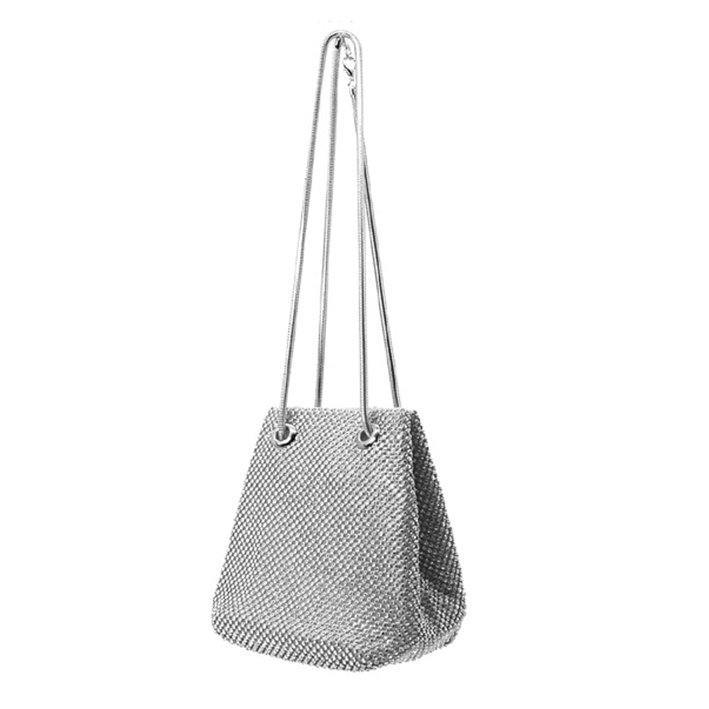 iLLASPARKZ Bling Mesh Drawstring Bucket Bag / Shoulder Bag / Crossbody Bag