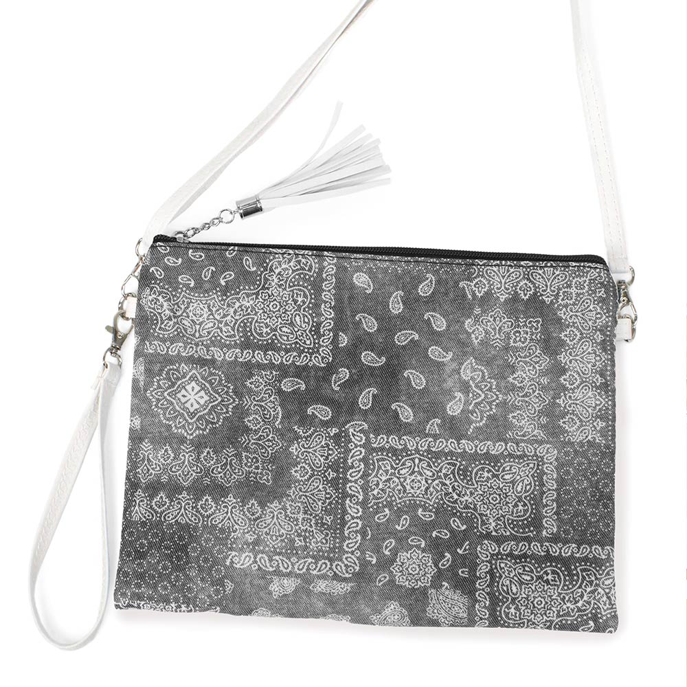 iLLASPARKZ Paisley Patterned Wristlet Clutch / Crossbody Bag