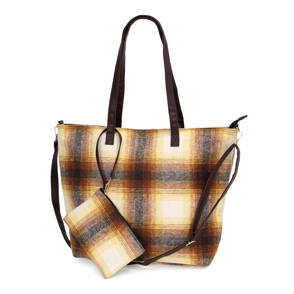 iLLASPARKZ Plaid Check Weekend Tote Bag