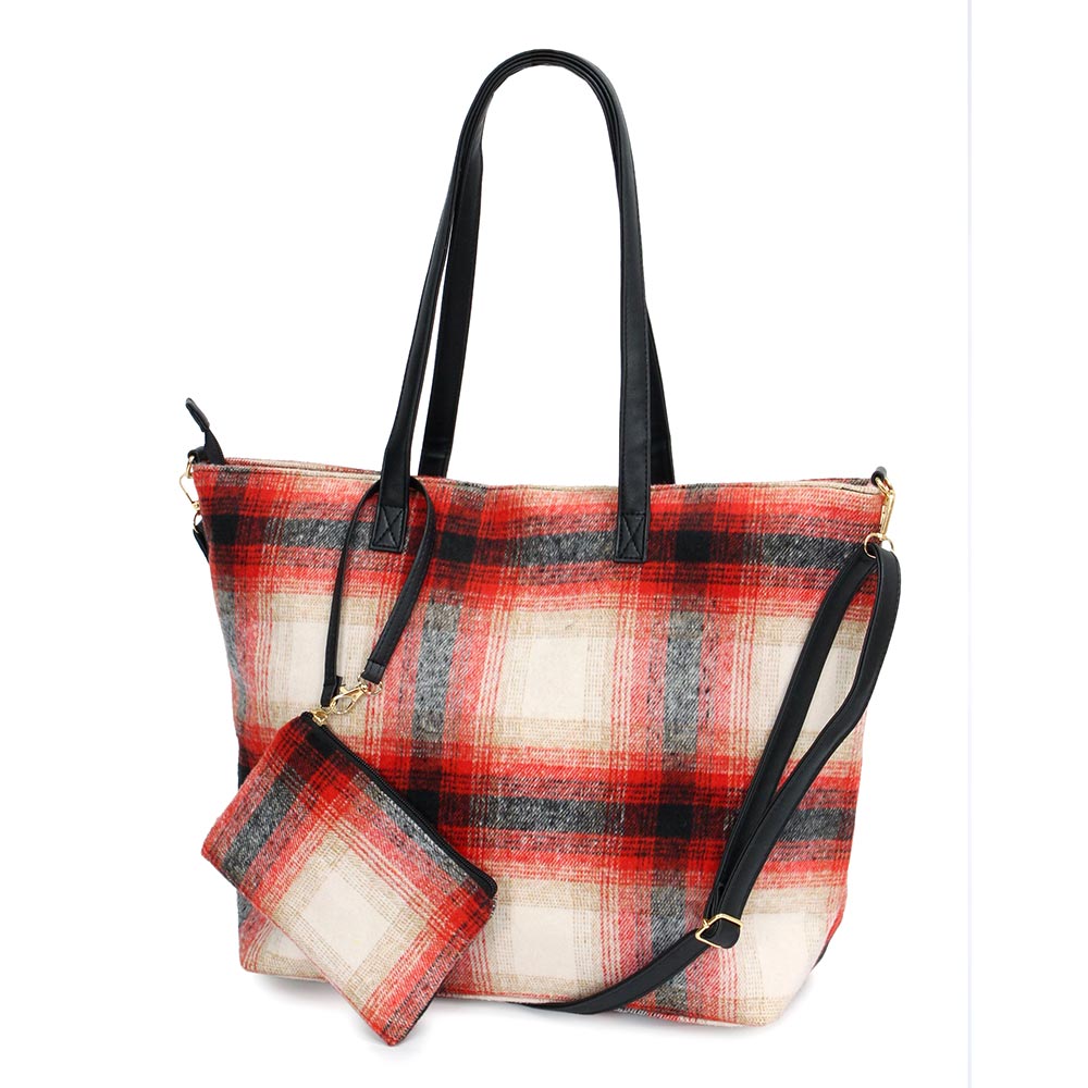 iLLASPARKZ Plaid Check Weekend Tote Bag