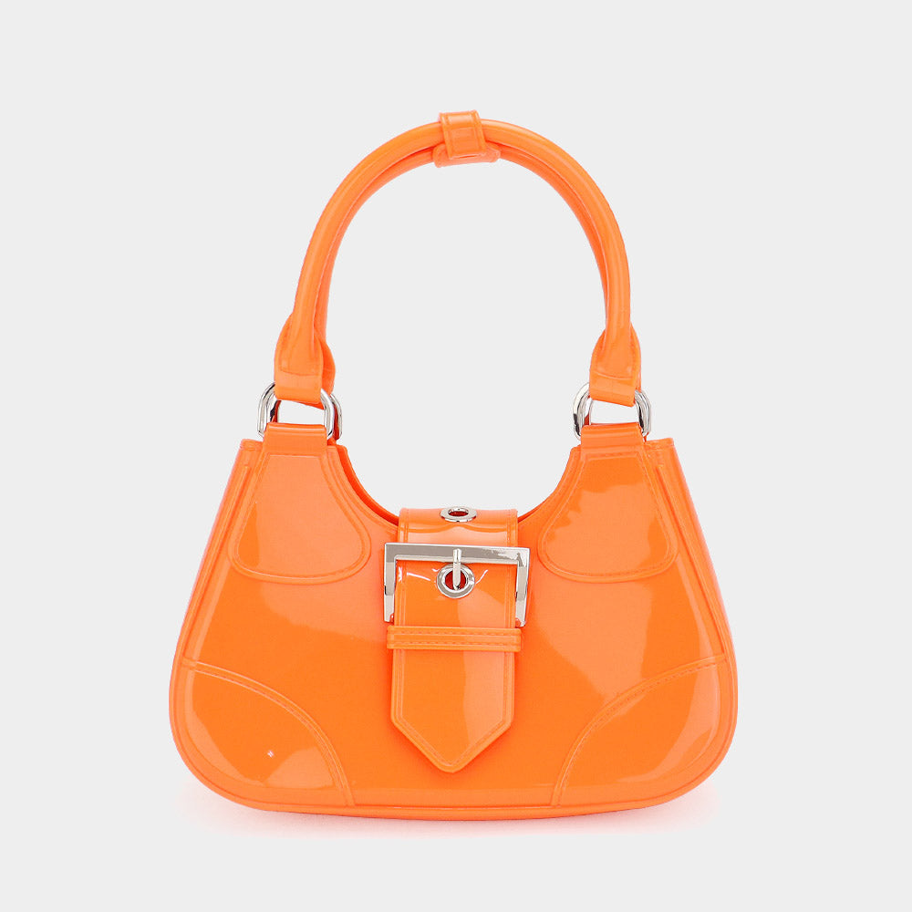 iLLASPARKZ Buckle Pointed Jelly Shoulder Bag / Hand Bag