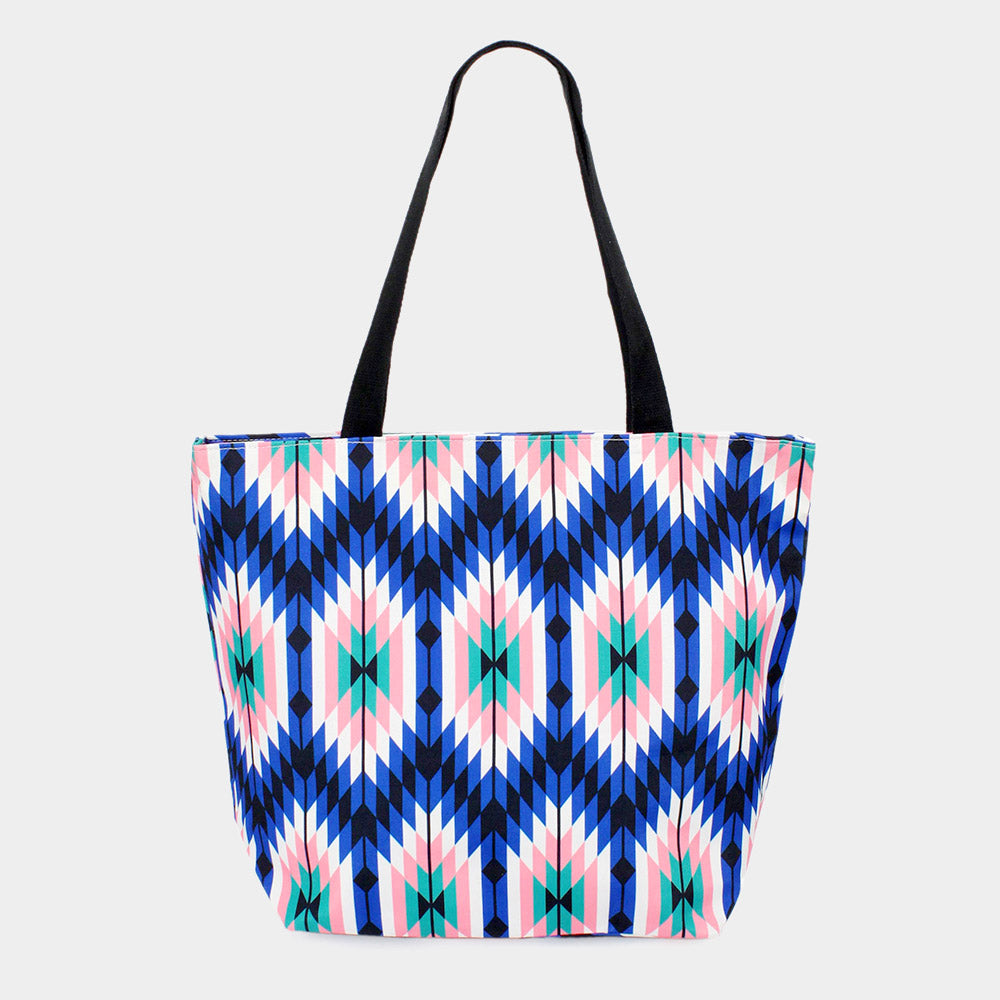 iLLASPARKZ Aztec Patterned Beach Tote Bag