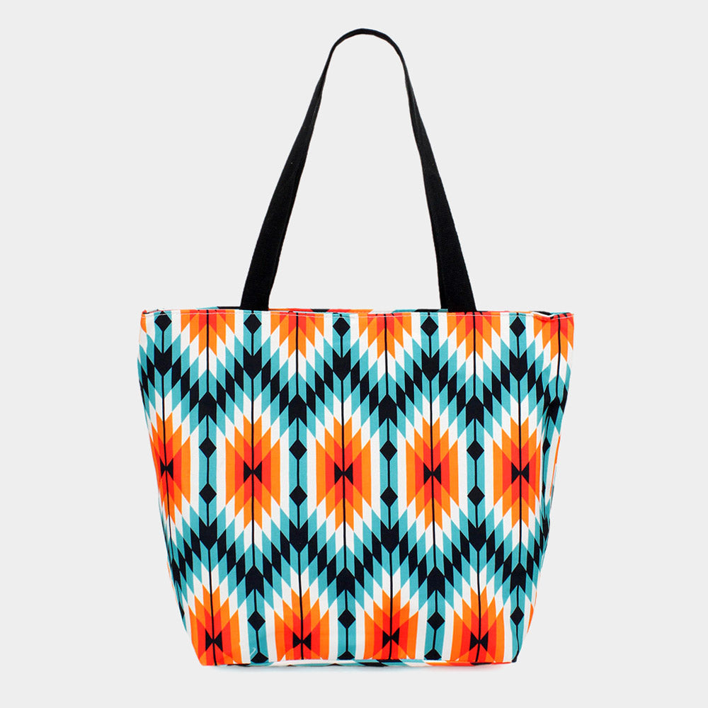 iLLASPARKZ Aztec Patterned Beach Tote Bag