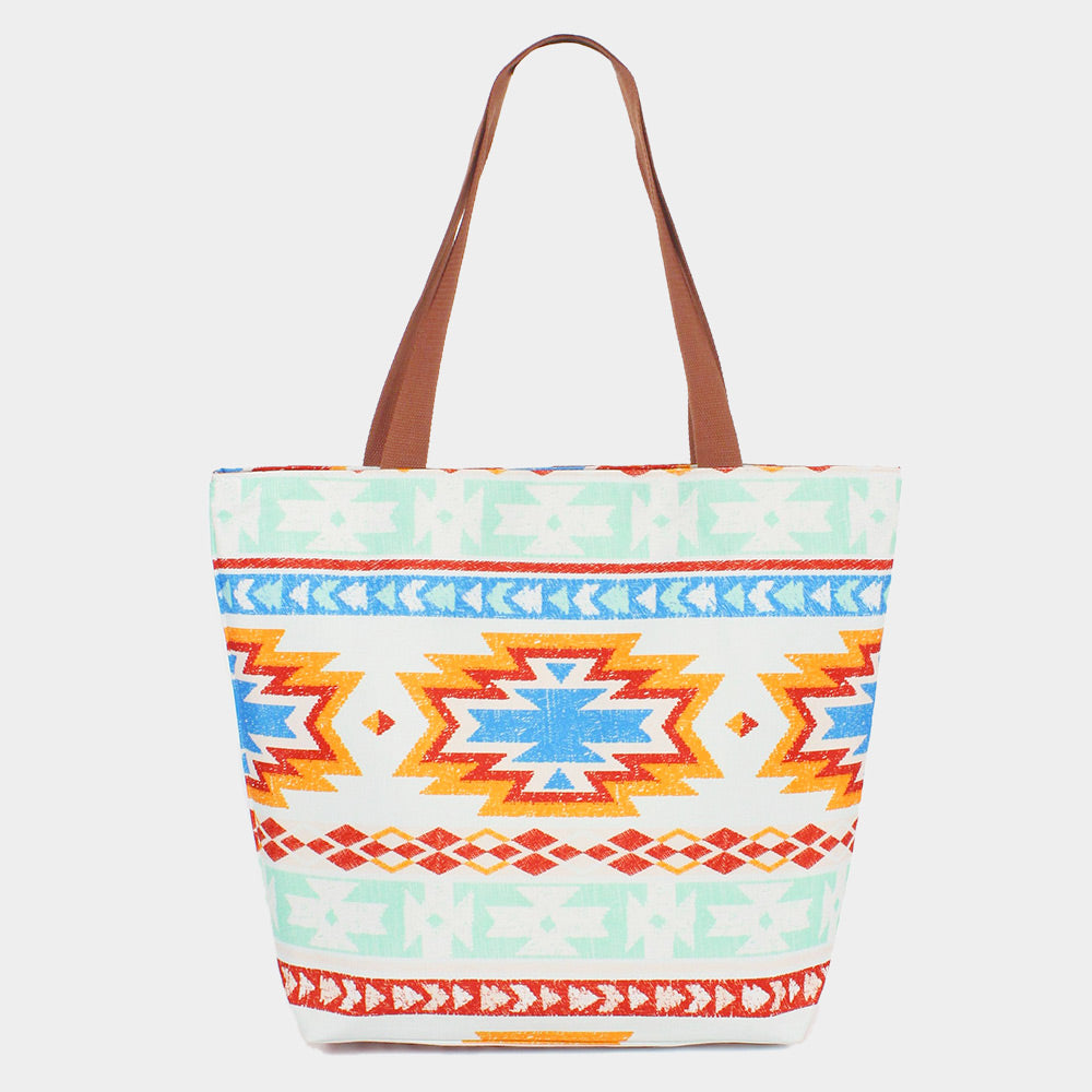 iLLASPARKZ Aztec Patterned Beach Tote Bag