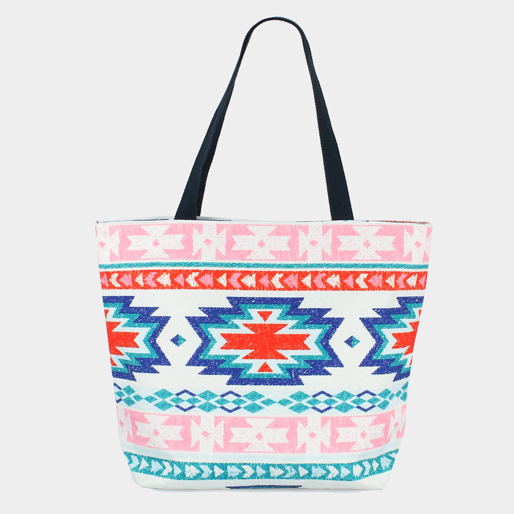 iLLASPARKZ Aztec Patterned Beach Tote Bag