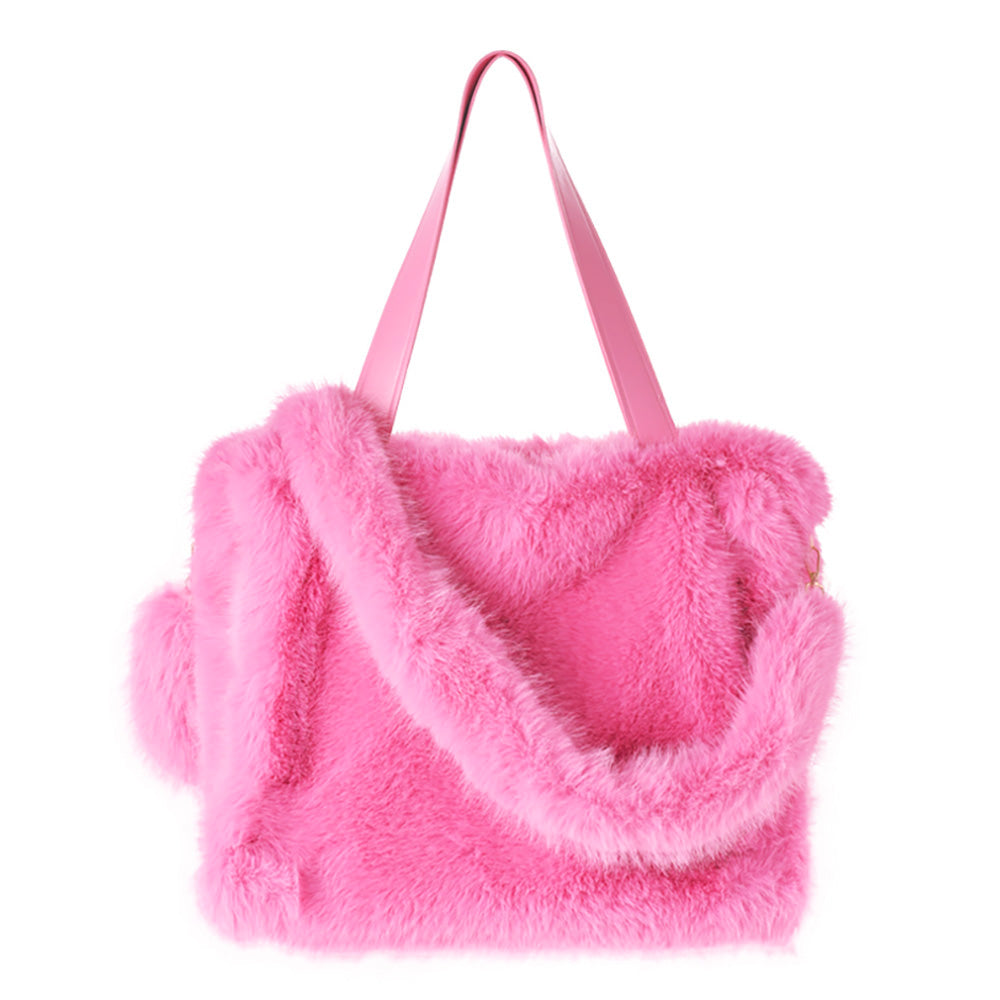 iLLASPARKZ Soft Faux Fur Large Tote Bag / Shoulder Bag