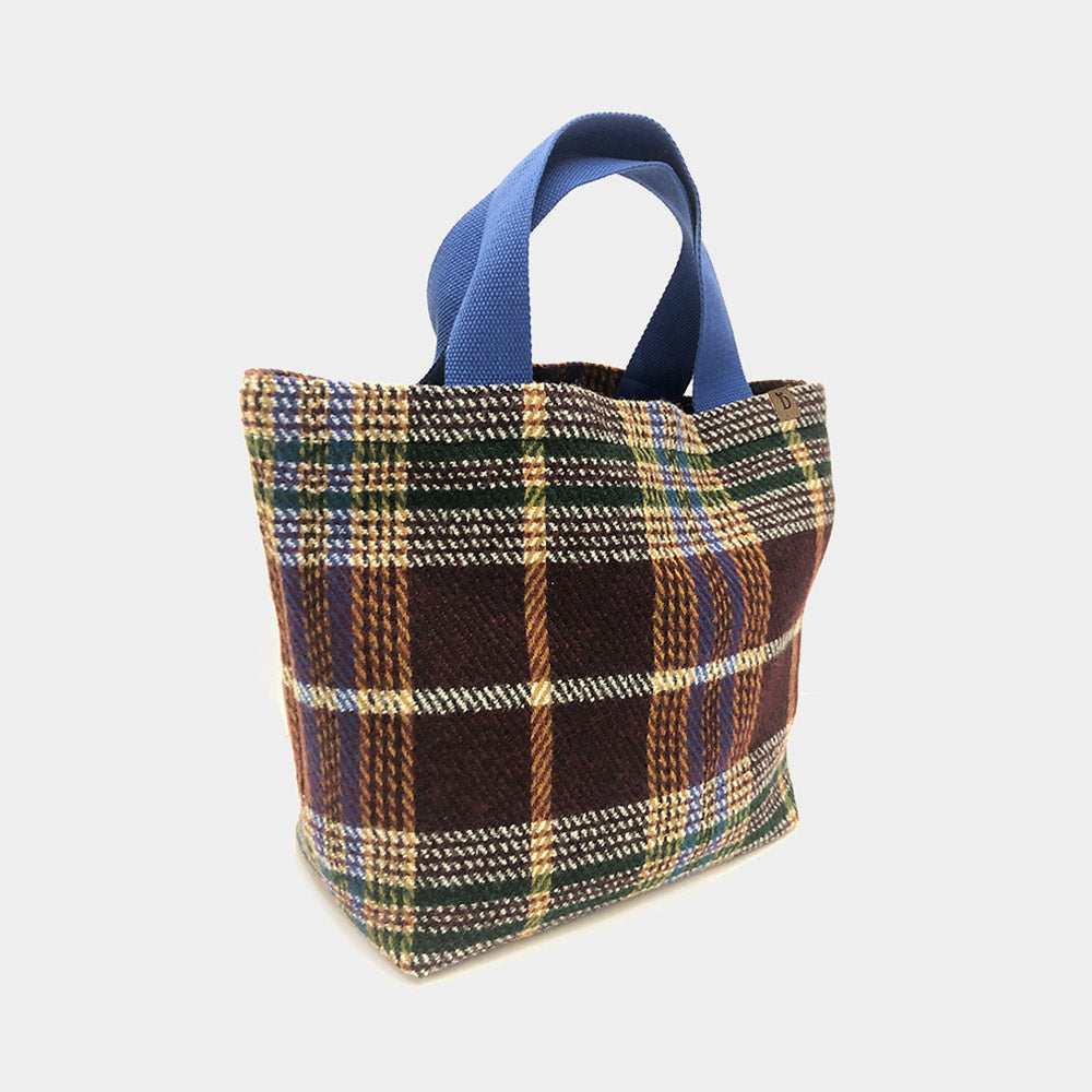 iLLASPARKZ Plaid Check Patterned Small Tote Bag