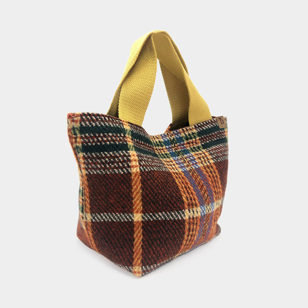 iLLASPARKZ Plaid Check Patterned Small Tote Bag