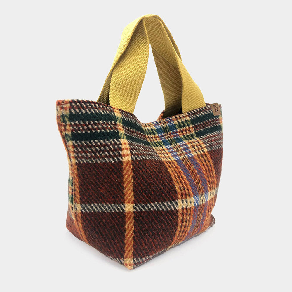 iLLASPARKZ Plaid Check Patterned Tote Bag