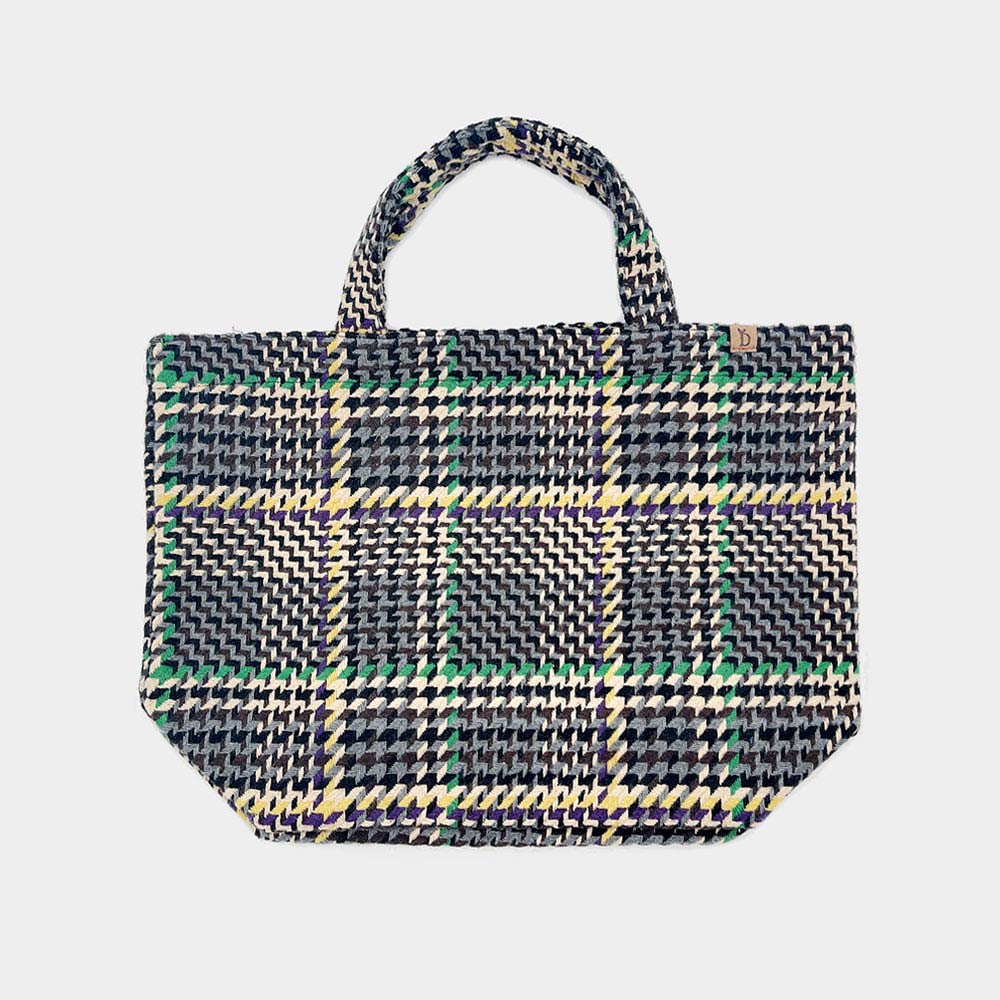 iLLASPARKZ Plaid Check Patterned Tote Bag