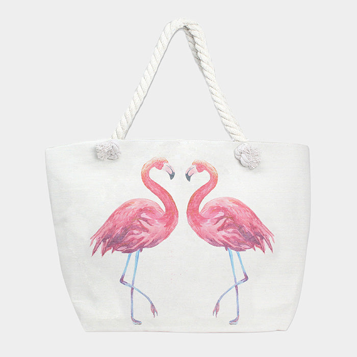 iLLASPARKZ Flamingo Beach Tote Bag