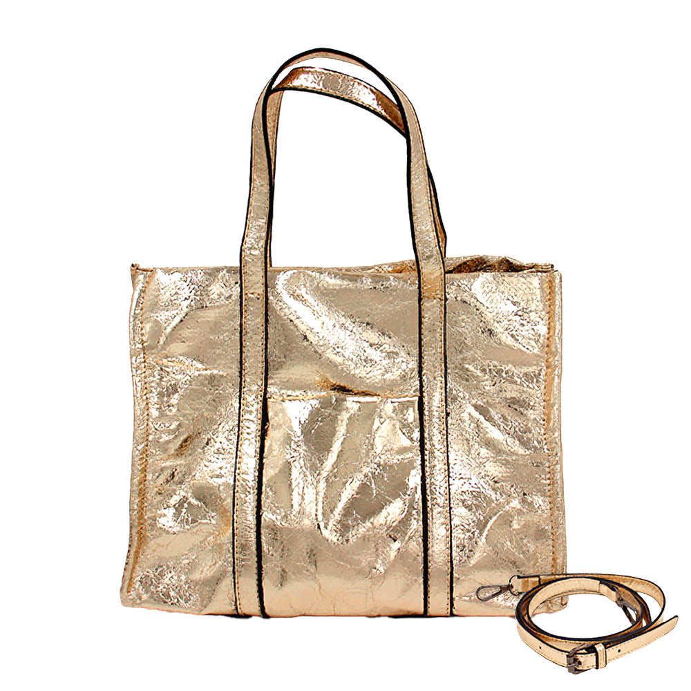 iLLASPARKZ Metallic Top Handle Crossbody Bag