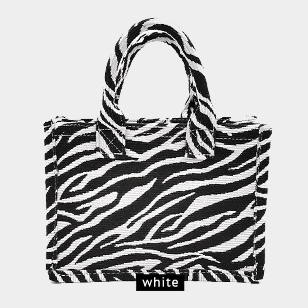 iLLASPARKZ Zebra Patterned Mini Tote Bag