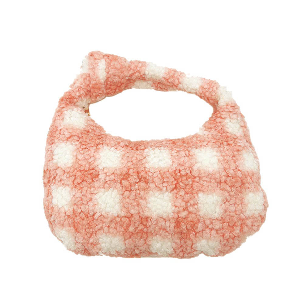 iLLASPARKZ Plaid Check Patterned Sherpa Tote Bag