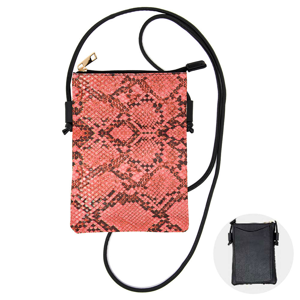 iLLASPARKZ Snake Skin Print Crossbody Bag