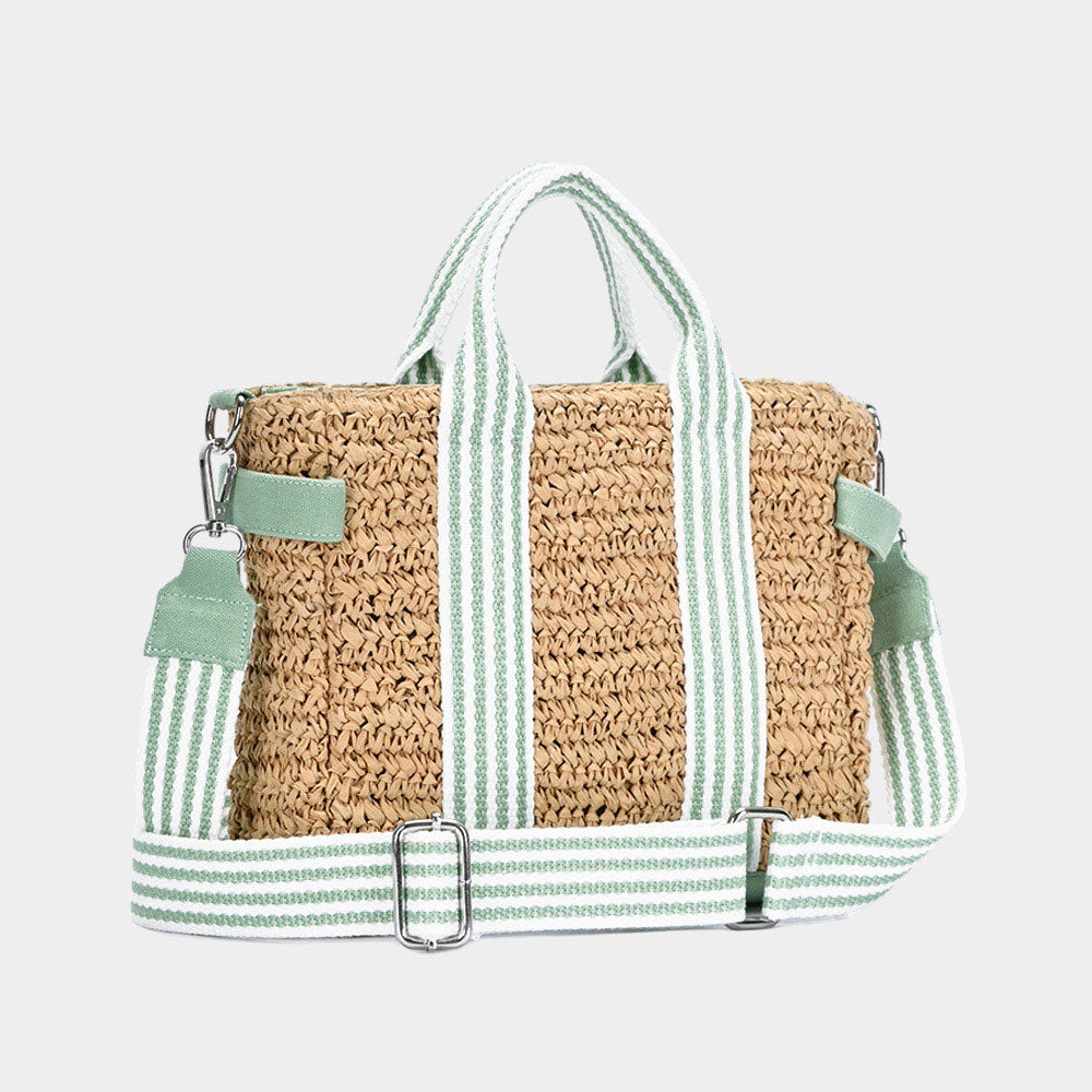 iLLASPARKZ Raffia Top Handle Tote Bag / Crossbody Bag