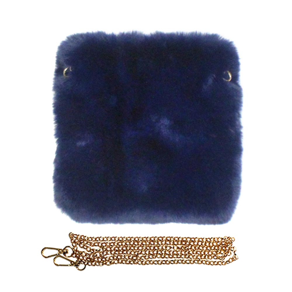 iLLASPARKZ Faux Fur Square Crossbody Bag