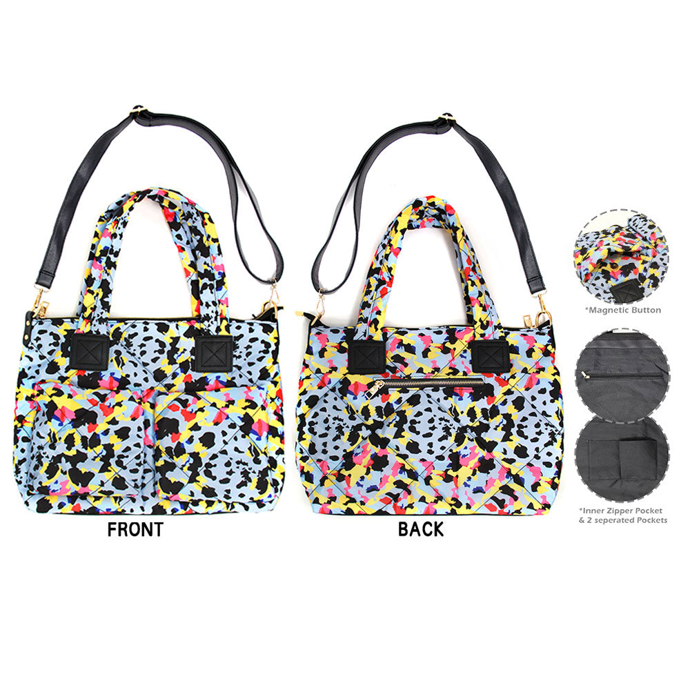 iLLASPARKZ Animal Print Puffer Tote Bag