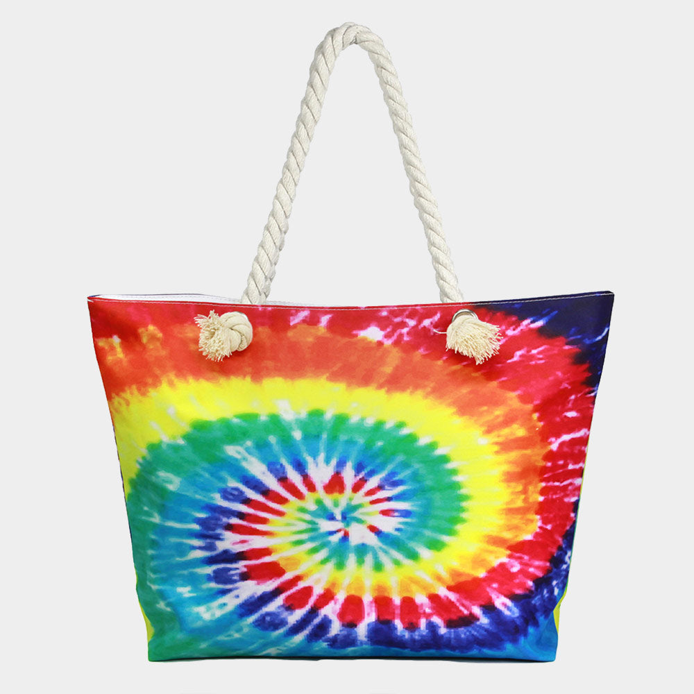 iLLASPARKZ Tie Dye Print Beach Tote Bag