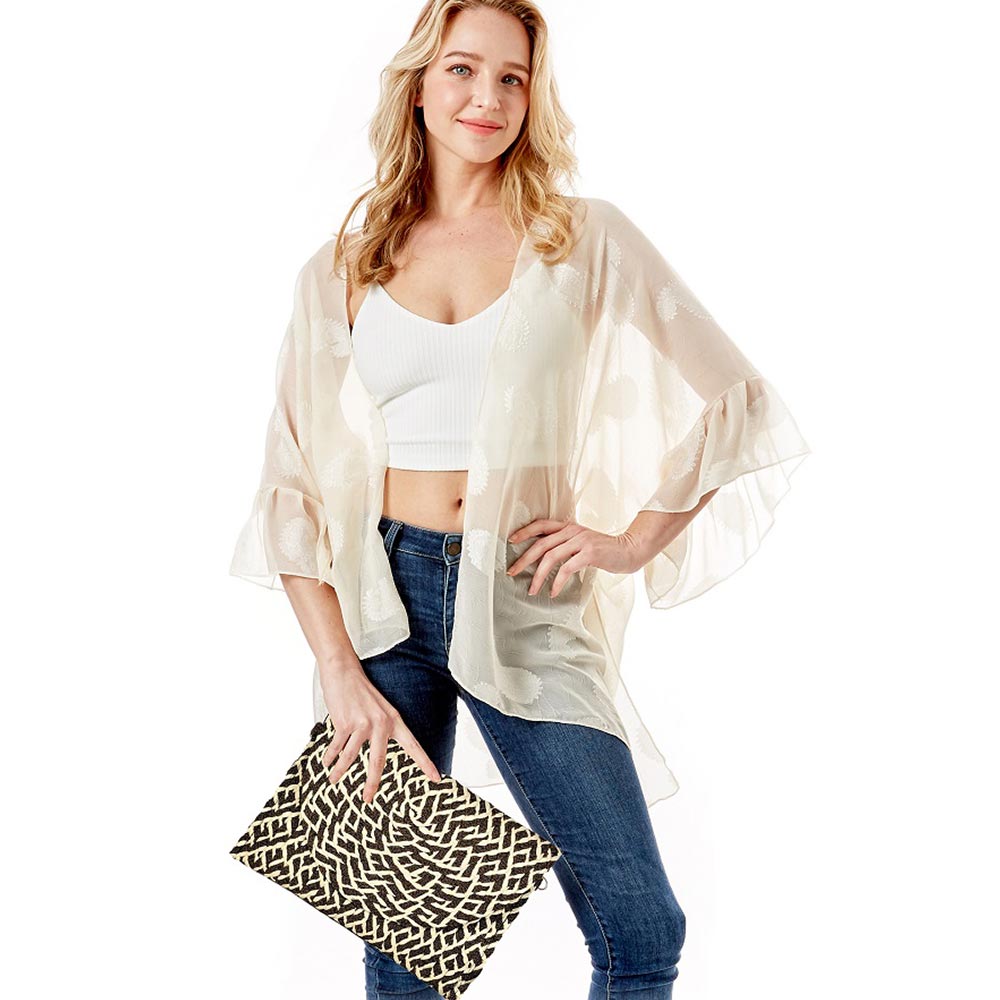 iLLASPARKZ Woven Straw Clutch / Crossbody Bag