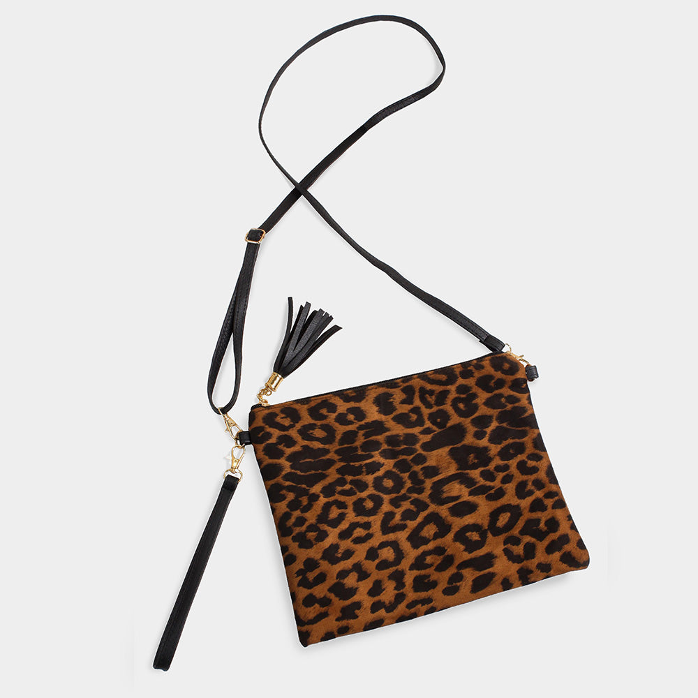 iLLASPARKZ LEOPARD PRINT CROSSBODY / CLUTCH BAG