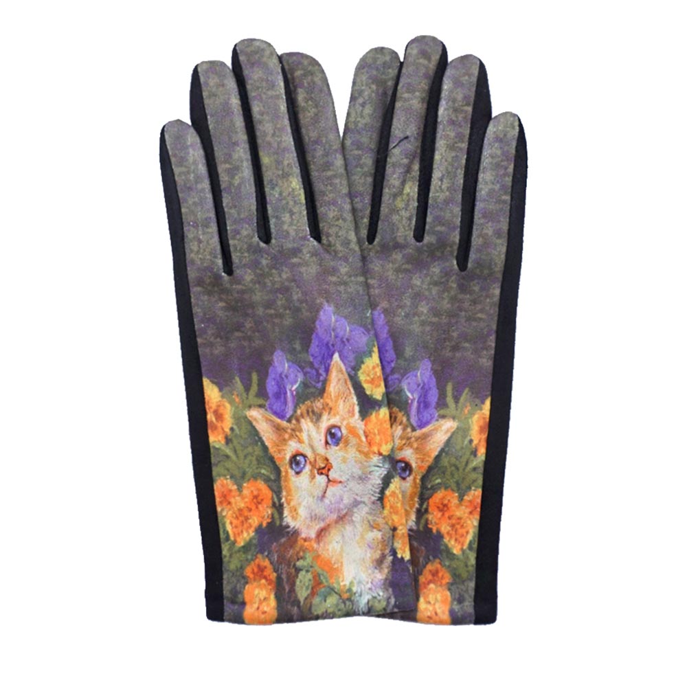 iLLASPARKZ Cat Printed Smart Touch Gloves