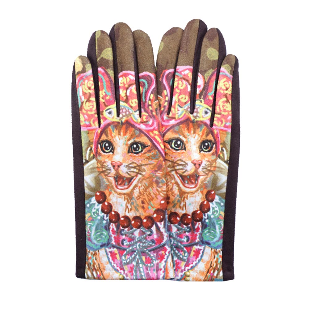 iLLASPARKZ Cat Printed Smart Touch Gloves