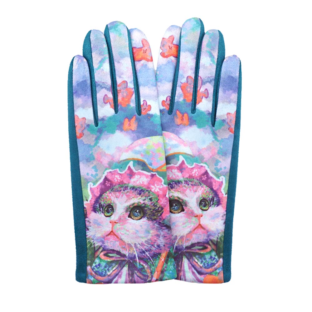 iLLASPARKZ Cat Printed Smart Touch Gloves