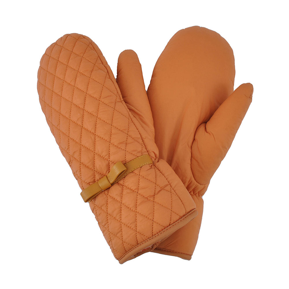 iLLASPARKZ Quilted Puffer Padded Mitten Gloves