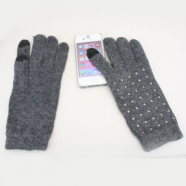 iLLASPARKZ Studded Acrylic Wool Gloves