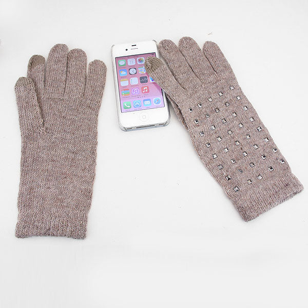 iLLASPARKZ Studded Acrylic Wool Gloves