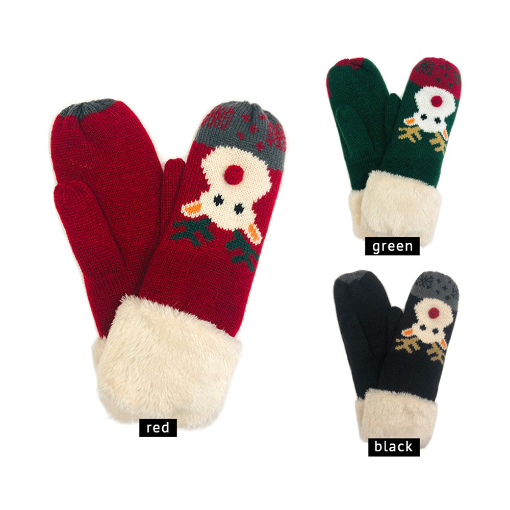 iLLASPARKZ Rudolph Faux Fur Cuff Mitten Gloves