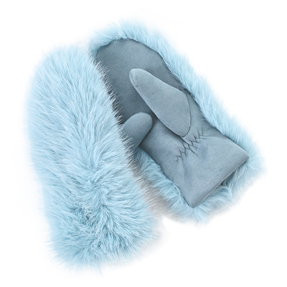 iLLASPARKZ Faux Fuzzy Fur Mitten Gloves