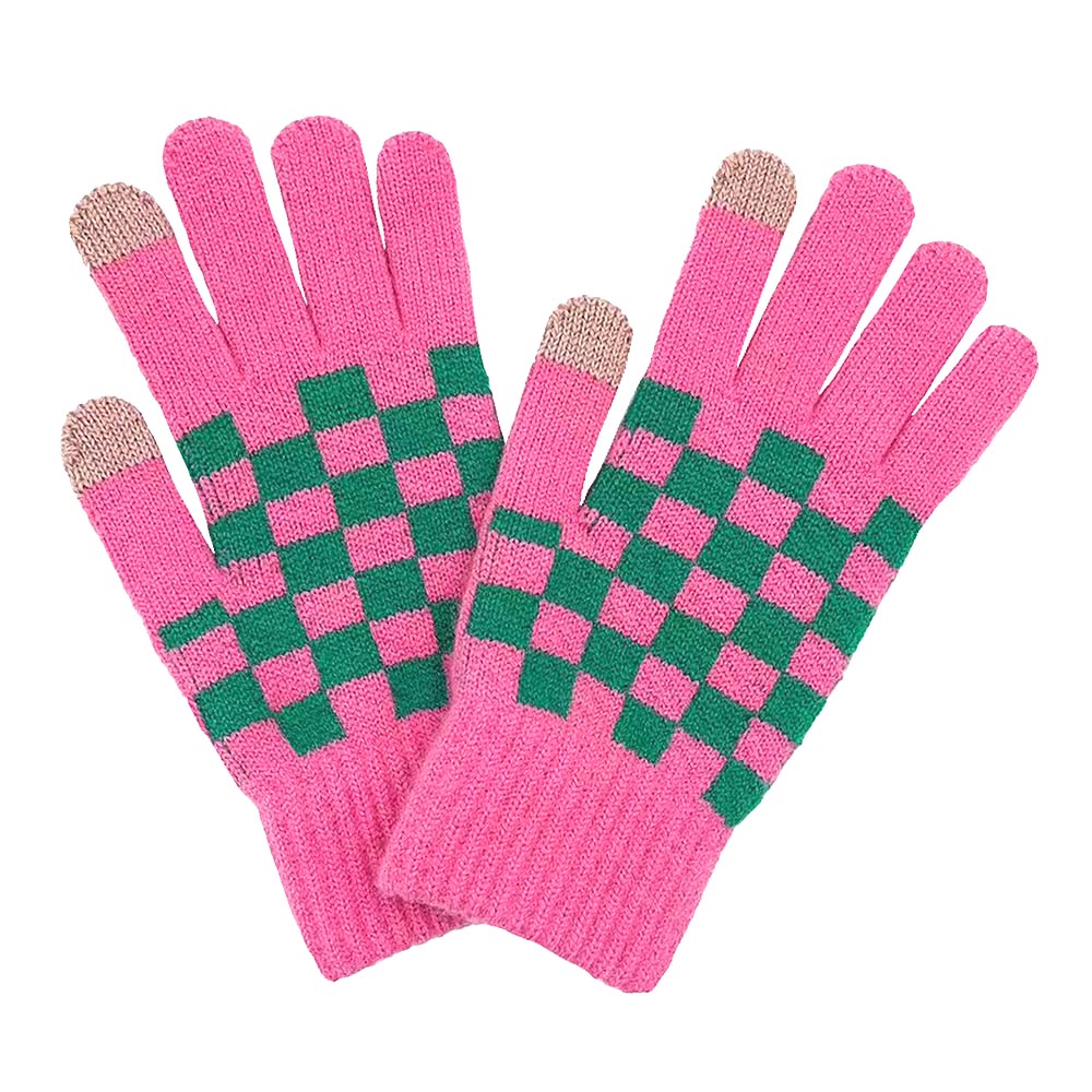 iLLASPARKZ Checkerboard Patterned Smart Touch Gloves