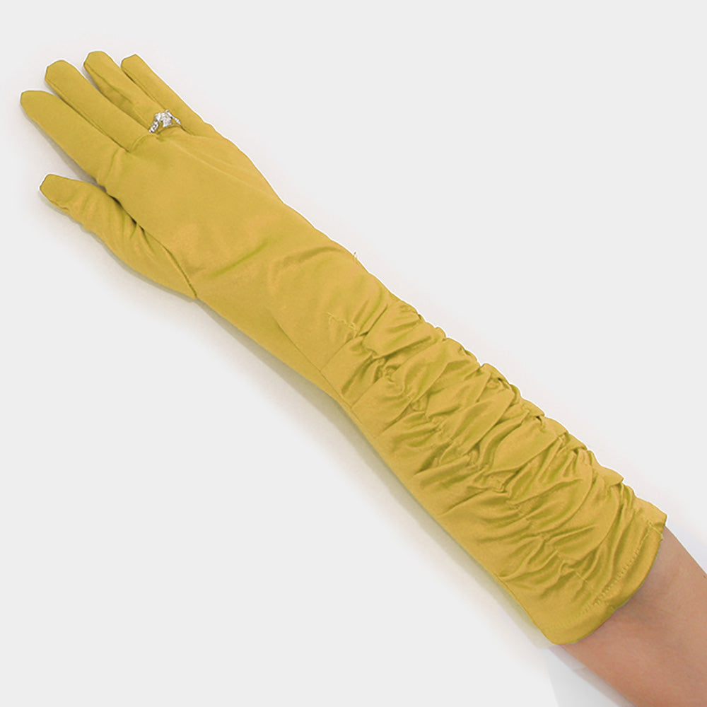 iLLASPARKZ Dressy satin ruffle gloves