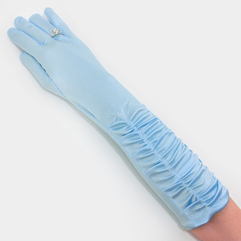 iLLASPARKZ Dressy satin ruffle gloves